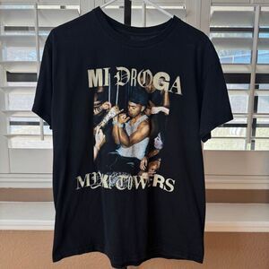 Myke Towers Young Kingz Mi Droga Song Title Black Shirt Size Large Reggaeton